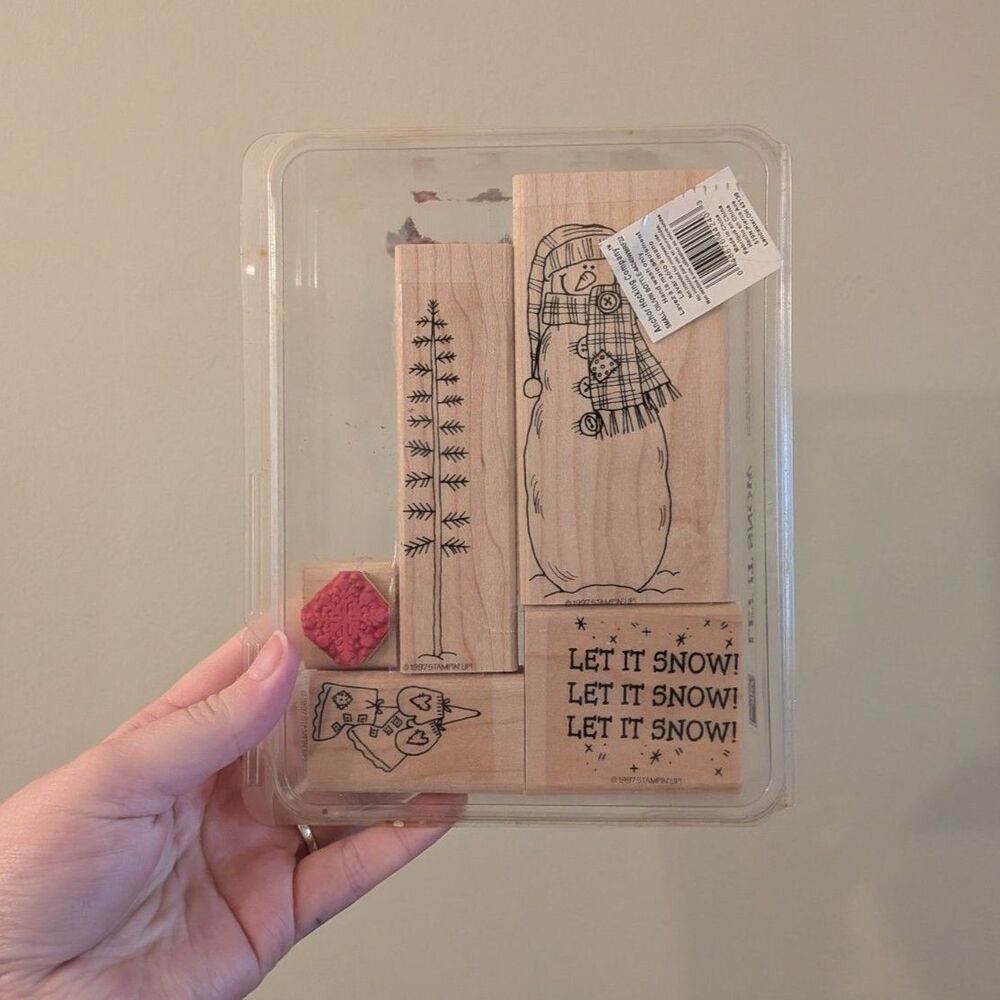 Anchor Hocking Five Piece Christmas Stamp No Ink Included